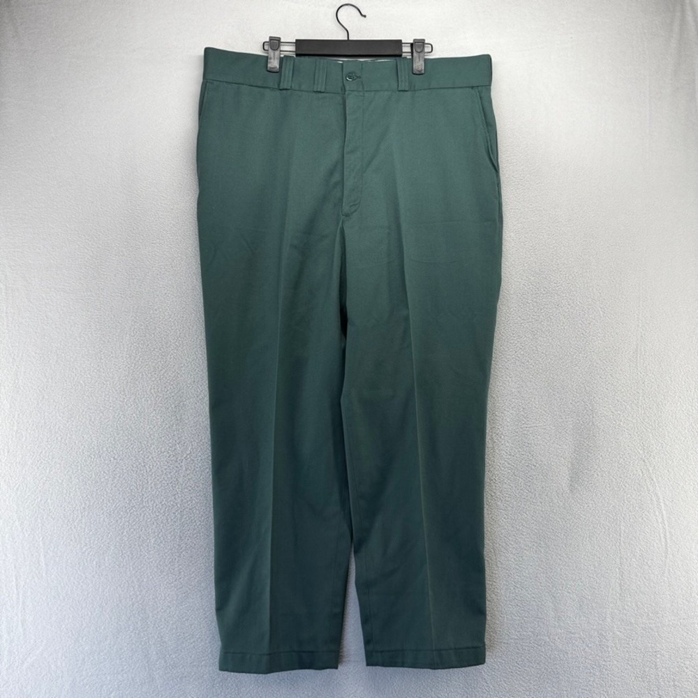Vintage Big Mac Pants Mens Fits 38x28 Green Twill Chino Work  Scovill 70s 80s